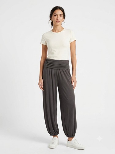 Damen harem hose brown lang - hose,