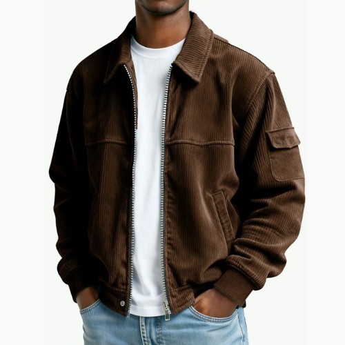 Herren retro cordjacke langarm - cordjacke,